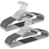 imageSONGMICS Pack of 50 Coat Hangers HeavyDuty Plastic Hangers NonSlip SpaceSaving Clothes Hangers 02 Inches Slim 165 Inches Wide 360 Swivel Silver Hook Light and Dark Gray UCRP20G50Light  Dark Gray