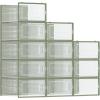imageSONGMICS Shoe Boxes Pack of 12 Shoe Storage Organizers Stackable Clear Plastic Boxes for Closet Sneakers 91 x 131 x 56 Inches Fit up to US Size 11 Transparent and White ULSP12SWTTransparent  Laurel Green