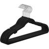 imageSONGMICS Velvet Hangers 30 Pack NonSlip Clothes Hangers Suit Hangers with Shoulder Notches Pants Bar 360 Swivel Hook SpaceSaving for Closet Ink Black UCRF029B03Black
