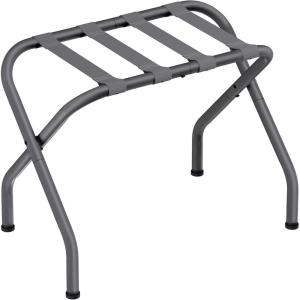 imageSONGMICS Luggage Rack for Guest Room Set of 2 Suitcase Stands Foldable Steel Frame for Hotel Bedroom Holds up to 110 lb 272 x 15 x 205 Inches Black URLR001B02Slate Gray