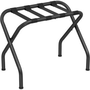 imageSONGMICS Luggage Rack for Guest Room Set of 2 Suitcase Stands Foldable Steel Frame for Hotel Bedroom Holds up to 110 lb 272 x 15 x 205 Inches Black URLR001B02Black
