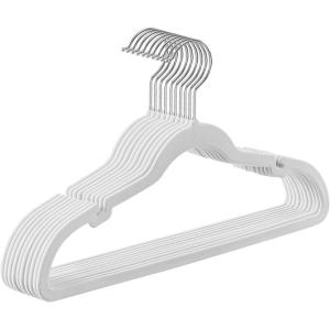 imageSONGMICS Velvet Hangers 30 Pack NonSlip Clothes Hangers Suit Hangers with Shoulder Notches Pants Bar 360 Swivel Hook SpaceSaving for Closet Ink Black UCRF029B03White