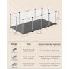 imageSONGMICS 20 Panels Guinea Pig PlaypenRemovable Oxford Fabric MatSmall Animal Pen Pet Fence IndoorDIY Plastic Enclosure for Hamsters Rabbits Hedgehogs 492 x 248 x 165 Inches White ULPC009W01563L x 287W x 181H