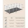 imageSONGMICS 20 Panels Guinea Pig PlaypenRemovable Oxford Fabric MatSmall Animal Pen Pet Fence IndoorDIY Plastic Enclosure for Hamsters Rabbits Hedgehogs 492 x 248 x 165 Inches White ULPC009W01492L x 248W x 165H