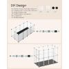 imageSONGMICS 20 Panels Guinea Pig PlaypenRemovable Oxford Fabric MatSmall Animal Pen Pet Fence IndoorDIY Plastic Enclosure for Hamsters Rabbits Hedgehogs 492 x 248 x 165 Inches White ULPC009W01492L x 248W x 165H