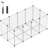 imageSONGMICS 20 Panels Pet Playpen with Floor Small Animal Playpen Pet Fence Indoor DIY Plastic Enclosure for Guinea Pigs Bunny Hamsters Hedgehogs 492 x 248 x 165 Inches White ULPC001W01White