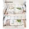 imageSONGMICS 20 Panels Pet Playpen with Floor Small Animal Playpen Pet Fence Indoor DIY Plastic Enclosure for Guinea Pigs Bunny Hamsters Hedgehogs 492 x 248 x 165 Inches White ULPC001W01White