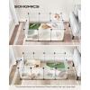 imageSONGMICS 20 Panels Pet Playpen with Floor Small Animal Playpen Pet Fence Indoor DIY Plastic Enclosure for Guinea Pigs Bunny Hamsters Hedgehogs 492 x 248 x 165 Inches White ULPC001W01White