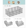 imageSONGMICS 20 Panels Pet Playpen with Floor Small Animal Playpen Pet Fence Indoor DIY Plastic Enclosure for Guinea Pigs Bunny Hamsters Hedgehogs 492 x 248 x 165 Inches White ULPC001W01Gray
