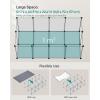 imageSONGMICS 20 Panels Pet Playpen with Floor Small Animal Playpen Pet Fence Indoor DIY Plastic Enclosure for Guinea Pigs Bunny Hamsters Hedgehogs 492 x 248 x 165 Inches White ULPC001W01White