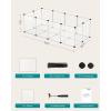 imageSONGMICS 20 Panels Pet Playpen with Floor Small Animal Playpen Pet Fence Indoor DIY Plastic Enclosure for Guinea Pigs Bunny Hamsters Hedgehogs 492 x 248 x 165 Inches White ULPC001W01White