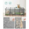 imageSONGMICS 20 Panels Pet Playpen with Floor Small Animal Playpen Pet Fence Indoor DIY Plastic Enclosure for Guinea Pigs Bunny Hamsters Hedgehogs 492 x 248 x 165 Inches White ULPC001W01Gray