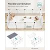 imageSONGMICS 20 Panels Pet Playpen with Floor Small Animal Playpen Pet Fence Indoor DIY Plastic Enclosure for Guinea Pigs Bunny Hamsters Hedgehogs 492 x 248 x 165 Inches White ULPC001W01White
