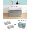 imageSONGMICS 20 Panels Pet Playpen with Floor Small Animal Playpen Pet Fence Indoor DIY Plastic Enclosure for Guinea Pigs Bunny Hamsters Hedgehogs 492 x 248 x 165 Inches White ULPC001W01Gray