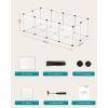 imageSONGMICS 20 Panels Pet Playpen with Floor Small Animal Playpen Pet Fence Indoor DIY Plastic Enclosure for Guinea Pigs Bunny Hamsters Hedgehogs 492 x 248 x 165 Inches White ULPC001W01White