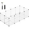 imageSONGMICS 20 Panels Pet Playpen with Floor Small Animal Playpen Pet Fence Indoor DIY Plastic Enclosure for Guinea Pigs Bunny Hamsters Hedgehogs 492 x 248 x 165 Inches White ULPC001W01White