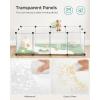 imageSONGMICS 20 Panels Pet Playpen with Floor Small Animal Playpen Pet Fence Indoor DIY Plastic Enclosure for Guinea Pigs Bunny Hamsters Hedgehogs 492 x 248 x 165 Inches White ULPC001W01White