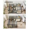 imageSONGMICS 20 Panels Pet Playpen with Floor Small Animal Playpen Pet Fence Indoor DIY Plastic Enclosure for Guinea Pigs Bunny Hamsters Hedgehogs 492 x 248 x 165 Inches White ULPC001W01Gray