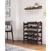 imageSONGMICS 30Bottle Wine Rack 5Tier Freestanding Floor Bamboo Wine Holder Display Stand Shelves Wave Bars Espresso UKWR25BREspresso