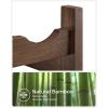 imageSONGMICS 30Bottle Wine Rack 5Tier Freestanding Floor Bamboo Wine Holder Display Stand Shelves Wave Bars Espresso UKWR25BRWalnut