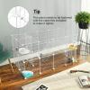 imageSONGMICS 36 Panels Pet Playpen Small Animal Playpen Rabbit Guinea Pig Cage Zip Ties Included Metal Wire ApartmentStyle TwoStory Pet Premium Villa for Bunnies Puppies Indoor Use White ULPI02WWhite