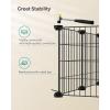 imageSONGMICS 36 Panels Pet Playpen Small Animal Playpen Rabbit Guinea Pig Cage Zip Ties Included Metal Wire ApartmentStyle TwoStory Pet Premium Villa for Bunnies Puppies Indoor Use White ULPI02WBlack