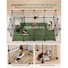imageSONGMICS 36 Panels Pet Playpen Small Animal Playpen Rabbit Guinea Pig Cage Zip Ties Included Metal Wire ApartmentStyle TwoStory Pet Premium Villa for Bunnies Puppies Indoor Use White ULPI02WBlack