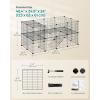 imageSONGMICS 36 Panels Pet Playpen Small Animal Playpen Rabbit Guinea Pig Cage Zip Ties Included Metal Wire ApartmentStyle TwoStory Pet Premium Villa for Bunnies Puppies Indoor Use White ULPI02WBlack