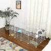 imageSONGMICS 36 Panels Pet Playpen Small Animal Playpen Rabbit Guinea Pig Cage Zip Ties Included Metal Wire ApartmentStyle TwoStory Pet Premium Villa for Bunnies Puppies Indoor Use White ULPI02WWhite
