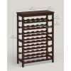 imageSONGMICS 42Bottle Wine Rack Free Standing Floor 7Tier Display Wine Storage Shelves with Table Top Bamboo WobbleFree Bottle Holder for Kitchen Bar Dining Room Living Room Walnut Color UKWR27WLEspresso