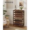 imageSONGMICS 42Bottle Wine Rack Free Standing Floor 7Tier Display Wine Storage Shelves with Table Top Bamboo WobbleFree Bottle Holder for Kitchen Bar Dining Room Living Room Walnut Color UKWR27WLWalnut