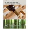 imageSONGMICS 42Bottle Wine Rack Free Standing Floor 7Tier Display Wine Storage Shelves with Table Top Bamboo WobbleFree Bottle Holder for Kitchen Bar Dining Room Living Room Walnut Color UKWR27WLNatural