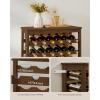 imageSONGMICS 42Bottle Wine Rack Free Standing Floor 7Tier Display Wine Storage Shelves with Table Top Bamboo WobbleFree Bottle Holder for Kitchen Bar Dining Room Living Room Walnut Color UKWR27WLWalnut