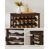 imageSONGMICS 42Bottle Wine Rack Free Standing Floor 7Tier Display Wine Storage Shelves with Table Top Bamboo WobbleFree Bottle Holder for Kitchen Bar Dining Room Living Room Walnut Color UKWR27WLEspresso