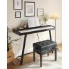 imageSONGMICS Adjustable Wooden Piano Bench Stool with Sheet Music Storage Black ULPB57H