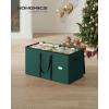 imageSONGMICS Christmas Ornament Storage Box 3 Inches 64 Slots Stackable Christmas Storage Container with Lid Dual Zippers Adjustable Dividers NonWoven Fabric Forest Green URFB036C01Forest Green