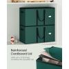 imageSONGMICS Christmas Ornament Storage Box 3 Inches 64 Slots Stackable Christmas Storage Container with Lid Dual Zippers Adjustable Dividers NonWoven Fabric Forest Green URFB036C01Forest Green