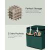 imageSONGMICS Christmas Ornament Storage Box 3 Inches 64 Slots Stackable Christmas Storage Container with Lid Dual Zippers Adjustable Dividers NonWoven Fabric Forest Green URFB036C01Forest Green