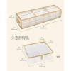imageSONGMICS Christmas Ornament Storage Box 96 Slots of 3 Inches 38quot L x 132quot W x 69quot H Bauble Storage Box with Dividers Zippers Side Handles Under the Bed Cherry Red URFB031T02Sandy Gold