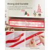 imageSONGMICS Christmas Ornament Storage Box 96 Slots of 3 Inches 38quot L x 132quot W x 69quot H Bauble Storage Box with Dividers Zippers Side Handles Under the Bed Cherry Red URFB031T02Cherry Red