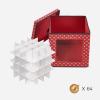 imageSONGMICS Christmas Ornament Storage Holds 192 Holiday Ornaments with Lid Adjustable Dividers 2 Handles Transparent Window Storage Boxes Containers for Bulbs Decorations Red URFB029R01Red