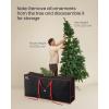 imageSONGMICS Christmas Tree Storage Bag with 16Inch Wheels Rolling Storage Bag up to 75 ft For Disassembled Holiday Tree LengthAdjustable Handles 600D Oxford Fabric Ink Black URXS004B02Ink Black