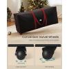 imageSONGMICS Christmas Tree Storage Bag with 16Inch Wheels Rolling Storage Bag up to 75 ft For Disassembled Holiday Tree LengthAdjustable Handles 600D Oxford Fabric Ink Black URXS004B02Ink Black