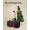 imageSONGMICS Christmas Tree Storage Bag with 16Inch Wheels Rolling Storage Bag up to 75 ft For Disassembled Holiday Tree LengthAdjustable Handles 600D Oxford Fabric Ink Black URXS004B02Ink Black