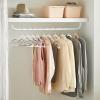 imageSONGMICS Clothes Hangers Pack of 50 Plastic Coat Hangers SpaceSaving Light Gray and Dark Gray UCRF50GCloud White  Dark Gray