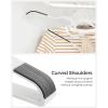 imageSONGMICS Clothes Hangers Pack of 50 Plastic Coat Hangers SpaceSaving Light Gray and Dark Gray UCRF50GCloud White  Dark Gray