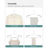 imageSONGMICS Clothes Hangers Pack of 50 Plastic Coat Hangers SpaceSaving Light Gray and Dark Gray UCRF50GCloud White  Dark Gray