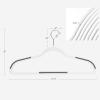 imageSONGMICS Clothes Hangers Pack of 50 Plastic Coat Hangers SpaceSaving Light Gray and Dark Gray UCRF50GCloud White  Dark Gray