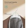 imageSONGMICS Clothes Hangers Pack of 50 Plastic Coat Hangers SpaceSaving Light Gray and Dark Gray UCRF50GCloud White