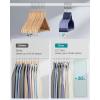 imageSONGMICS Clothes Hangers Pack of 50 Plastic Coat Hangers SpaceSaving Light Gray and Dark Gray UCRF50GDark Blue Ash  Light Blue Ash